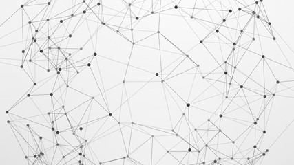 Abstract plexus background with connecting dots and lines. Global network connection, digital technology and communication concept.