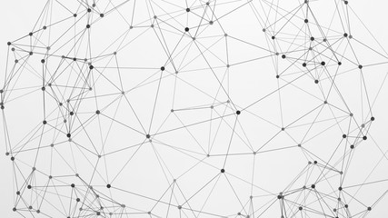 Abstract plexus background with connecting dots and lines. Global network connection, digital technology and communication concept.