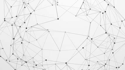 Abstract plexus background with connecting dots and lines. Global network connection, digital technology and communication concept.