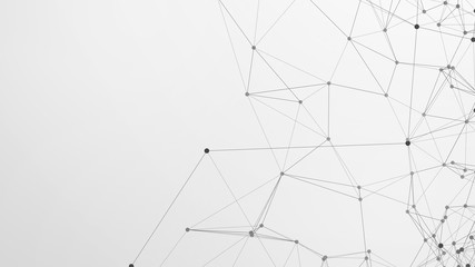 Abstract plexus background with connecting dots and lines. Global network connection, digital technology and communication concept.