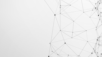 Abstract plexus background with connecting dots and lines. Global network connection, digital technology and communication concept.
