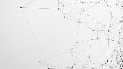 Abstract plexus background with connecting dots and lines. Global network connection, digital technology and communication concept.