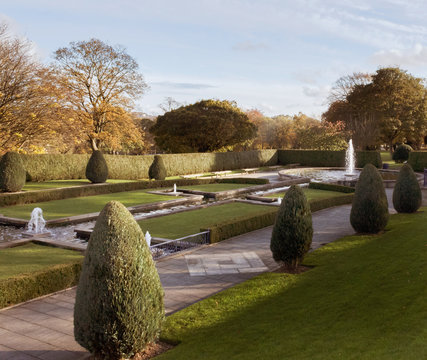 The ornamental Mughal Water Garden in the award winning Lister Park, Manningham, Bradford, celebrating the diversity of life in the area