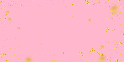 Streamers and confetti. Gold tinsel and foil ribbo