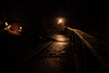 Fototapeta na wymiar Depths of the Old Copper Mine 25