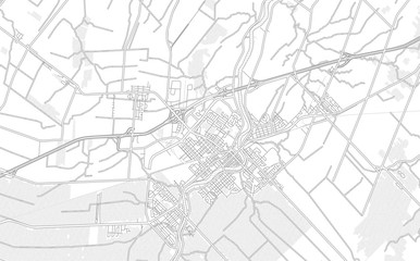 Saint-Hyacinthe, Quebec, Canada, bright outlined vector map