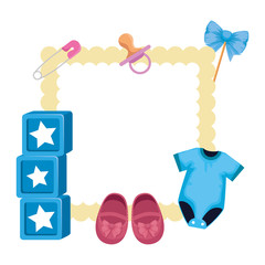 baby shower card with set accessories