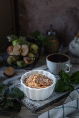 Homemade Organic Apple Pie Dessert Ready to Eat.