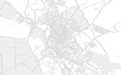 Bayamo, Granma, Cuba, bright outlined vector map