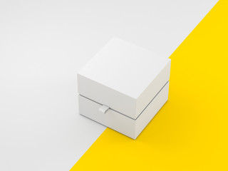 White Box packaging Mockup on abstract background
