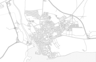 Fototapeta na wymiar San Pedro de Macorís, San Pedro de Macorís, Dominican Republic, bright outlined vector map