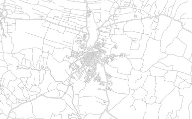 Moca, Espaillat Province, Dominican Republic, bright outlined vector map