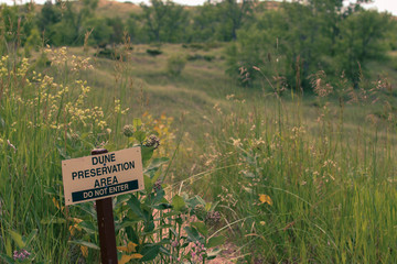 Dune preservation sign