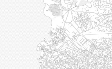 Cité Soleil, Ouest, Haiti, bright outlined vector map