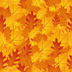 Naklejka na ściany i meble seamless autumn leaves orange background vector illustration EPS10