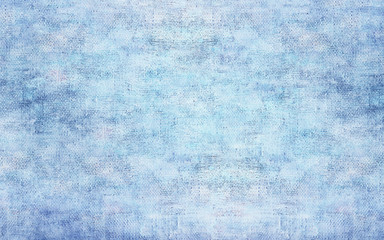 Light blue abstract oil paint winter background  with brush strokes on canvas.