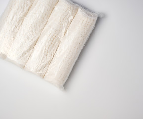 White wadded cosmetic discs
