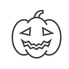 Line icon horrible pumpkin