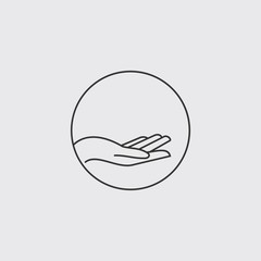 Hand Logo Template vector icon Business