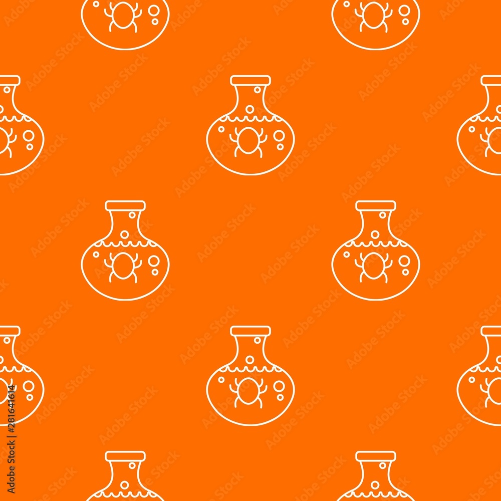 Poster chemical bug pattern vector orange for any web design best