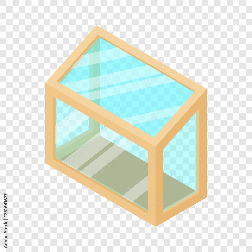 Poster balcony window frame icon. isometric illustration of balcony window frame vector icon for web