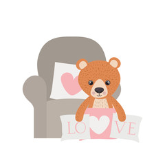 Isolated teddy bear vector design