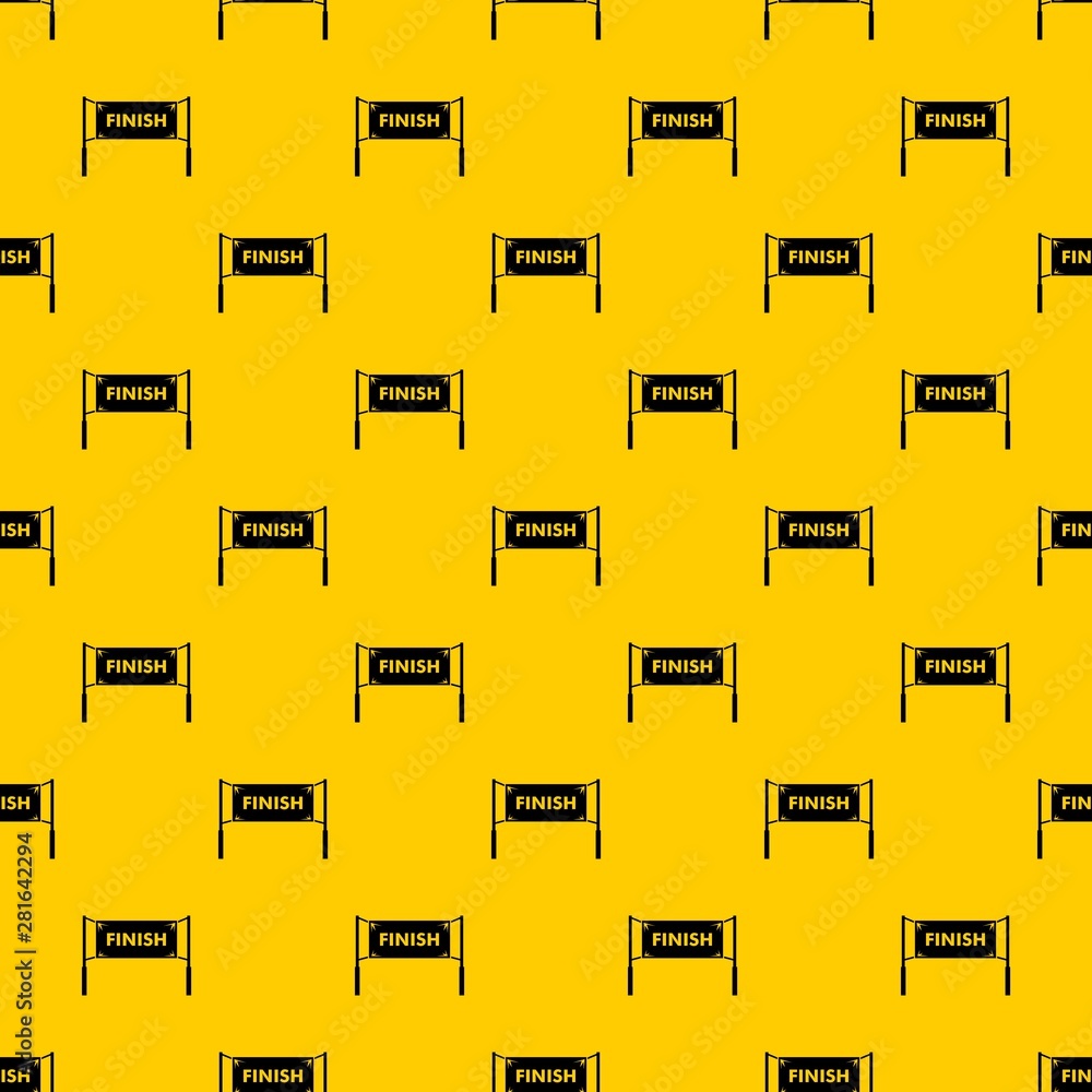 Poster finish line gates pattern seamless vector repeat geometric yellow for any design