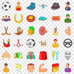 Working icons set. Cartoon style of 36 working vector icons for web for any design