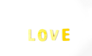 love , The text to be used in the article, or used in advertising