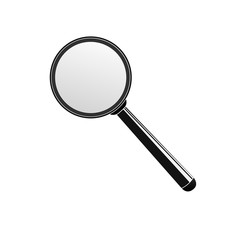 Magnifying glass, isolated vector illustration