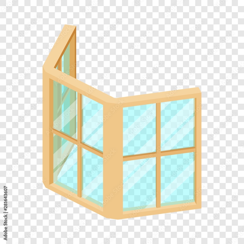 Aufkleber facade window frame icon. isometric illustration of facade window frame vector icon for web