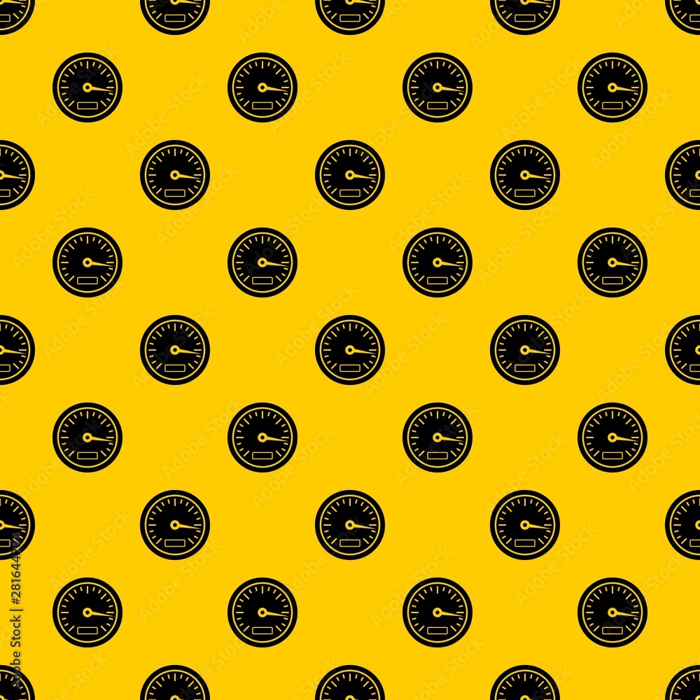 Poster speedometer pattern seamless vector repeat geometric yellow for any design