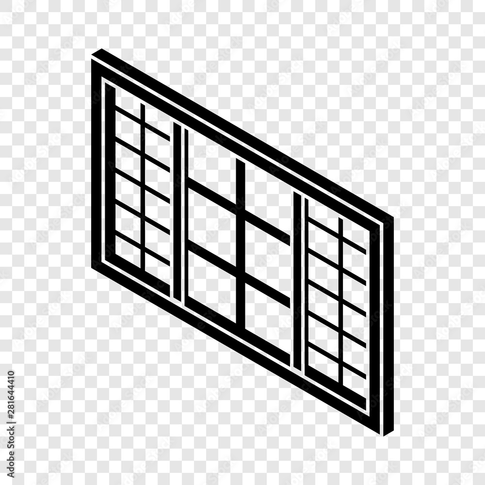 Aufkleber wood window frame icon. simple illustration of wood window frame vector icon for web