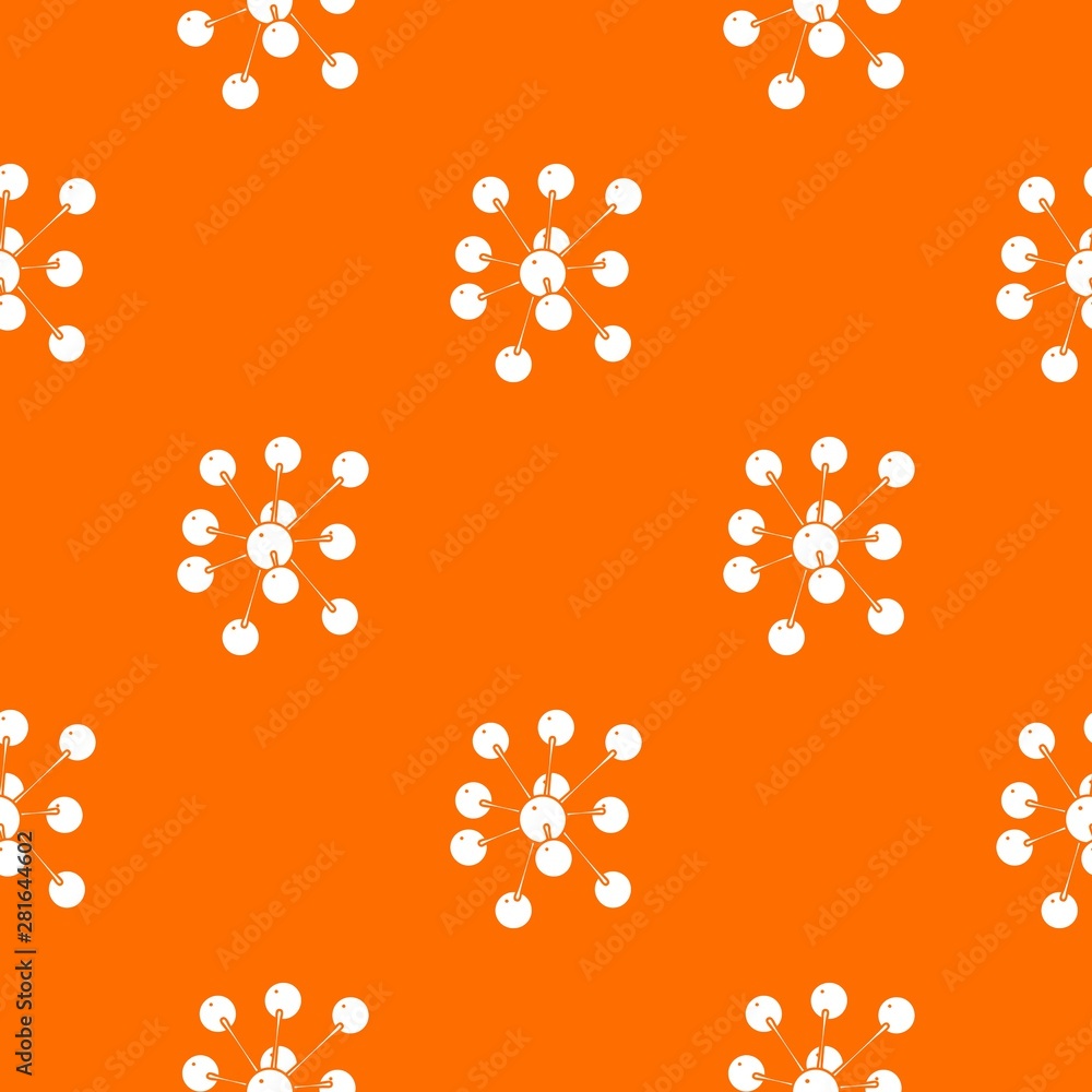 Poster cresols molecule pattern vector orange for any web design best