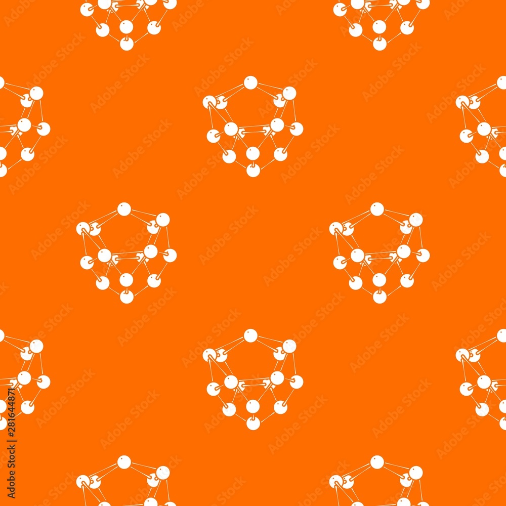 Poster glucose pattern vector orange for any web design best