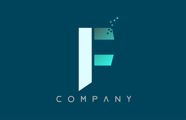 alphabet letter F logo company icon design