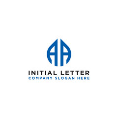 logo design inspiration for companies from the initial letters of the AA logo icon. -Vector