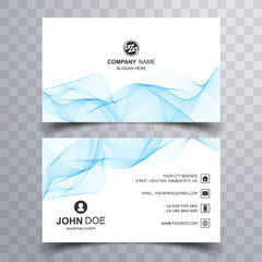 Abstract business card set with wave vector