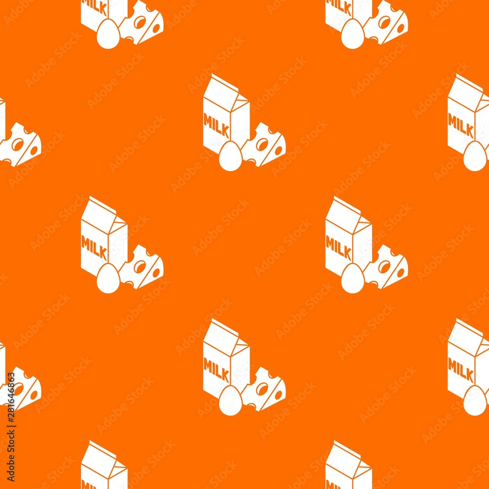 Poster milk product pattern vector orange for any web design best