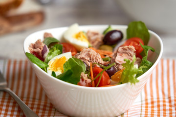 Fresh bowl of tuna salad