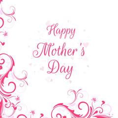 Happy mother's day decorative floral card design
