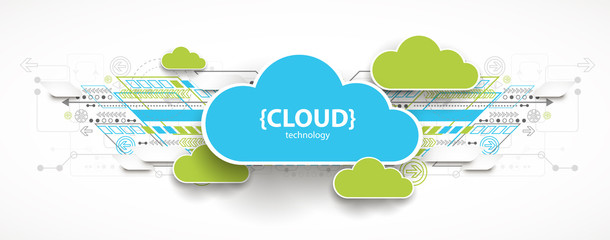Obraz premium Web cloud technology, business abstract background.