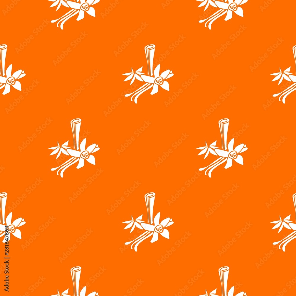 Poster spices pattern vector orange for any web design best