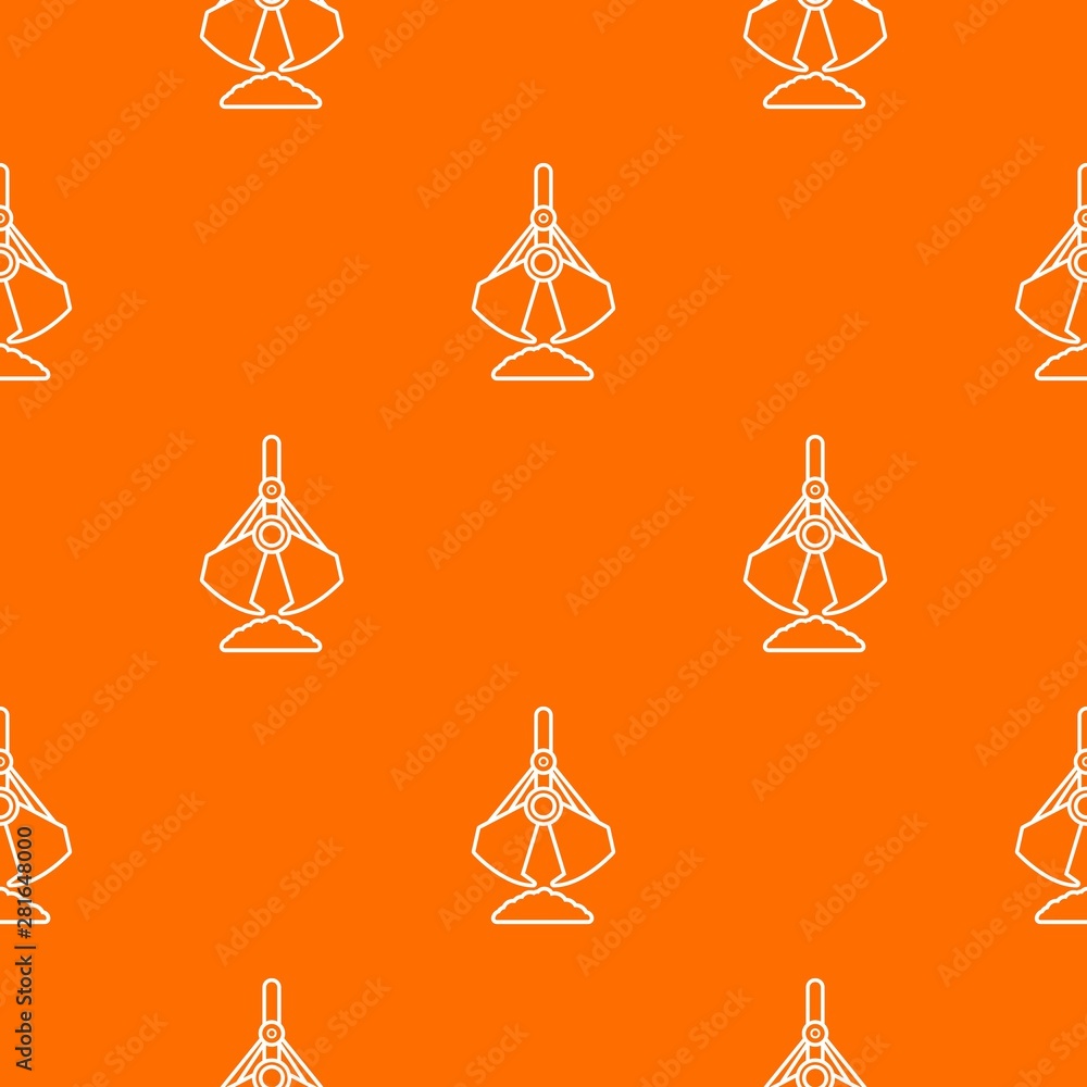 Poster excavator bucket pattern vector orange for any web design best