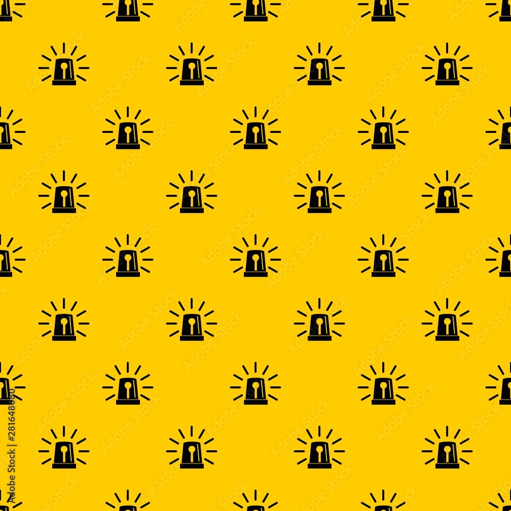 Poster flashing emergency light pattern seamless vector repeat geometric yellow for any design