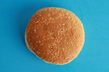 hamburger bun with sesame seeds