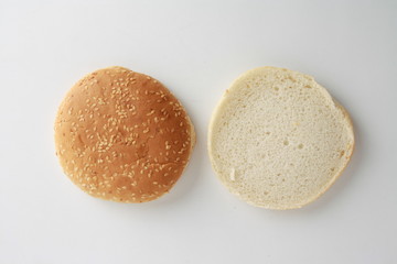hamburger bun with sesame seeds
