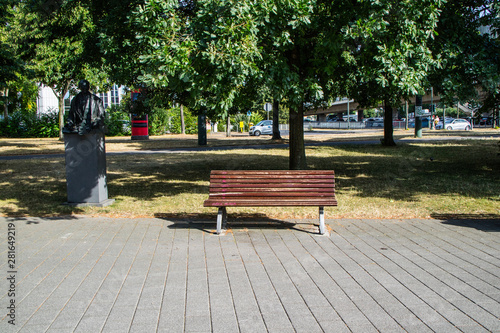 Garden Benches In A Wooded Park Great For Rest Around The World