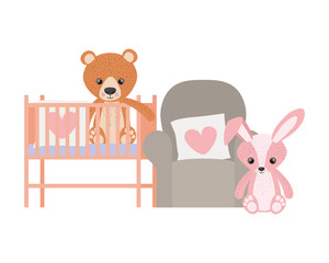 Teddy bear and rabbit design