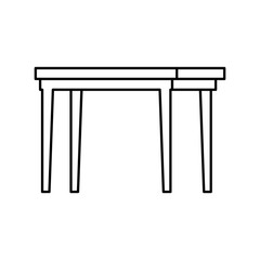 table wooden forniture isolated icon